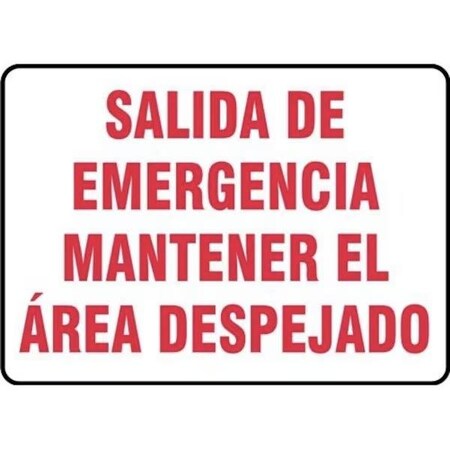 Accuform Exit Sign, Aluminum, 10 in W, 7 in H SHMEXT554VA